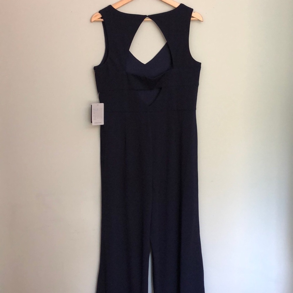 MARINA Y2K, Minimalist Feminine, Sexy Navy Blue Jumpsuit, NWT Sz 14 - Picture 12 of 17